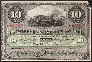 Cuba, Republic (1868-date), 10 Pesos 15/5/1896