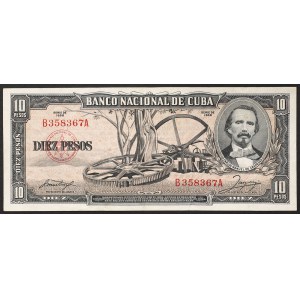 Cuba, Republic (1868-date), 10 Pesos 1956