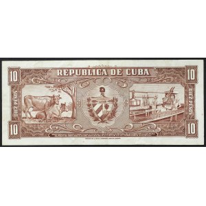 Kuba, Republik (ab 1868), 10 Pesos 1956