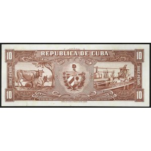 Cuba, Repubblica, 10 Pesos, CE FIRMA DI GHEVARA 1960