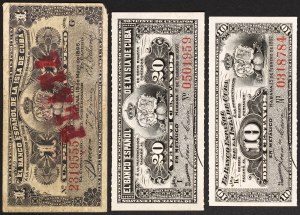 Cuba, Repubblica (1868-data), Lotto 3 pezzi.