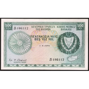 Cyprus, republika (1963-dátum), 500 mil. 01/01/1979