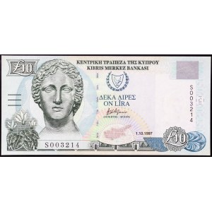 Cyprus, Republic (1963-date), 10 Pounds 01/10/1997