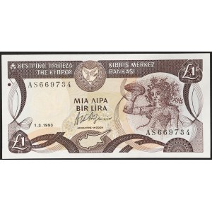 Cipro, Repubblica (1963-data), 1 sterlina 01/03/1993