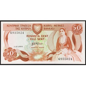 Cyprus, Republika (1963-dátum), 50 centov 01/12/1984