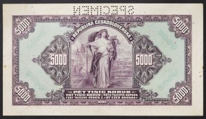 Tschechoslowakei, Erste Republik (1918-1939), 5.000 Kronen 06/07/1920