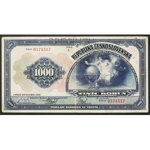 Československo, prvá republika (1918-1939), 1 000 korún 08/04/1932