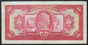 Tschechoslowakei, Erste Republik (1918-1939), 500 Korun 02/05/1929