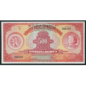 Czechosłowacja, Pierwsza Republika (1918-1939), 500 Korun 02/05/1929