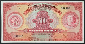 Tschechoslowakei, Erste Republik (1918-1939), 500 Korun 02/05/1929