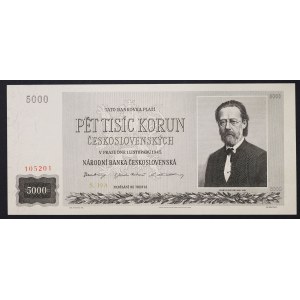 Tchécoslovaquie, Période (1945-1960), 5.000 Korun 01/11/1945