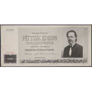 Československo, obdobie (1945-1960), 5.000 korún 01/11/1945