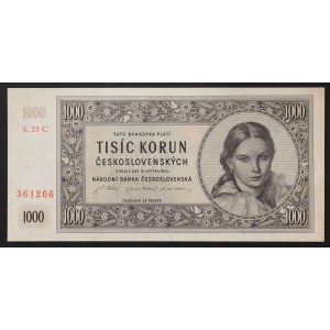 Tschechoslowakei, Zeitraum (1945-1960), 1.000 Kronen 16/05/1945
