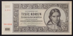 Tschechoslowakei, Zeitraum (1945-1960), 1.000 Kronen 16/05/1945