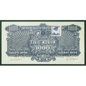 Czechoslovakia, Period (1945-1960), 1.000 Korun 1945