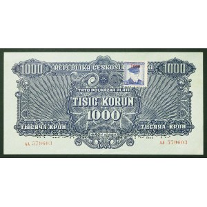 Tschechoslowakei, Zeitraum (1945-1960), 1.000 Kronen 1945