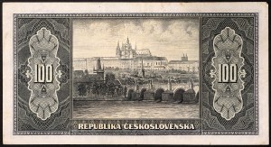 Tchécoslovaquie, période (1945-1960), 100 Korun s.d. (1945)