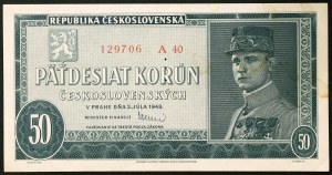 Tchécoslovaquie, Période (1945-1960), 50 Korun 03/07/1948