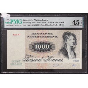 Danimarca, Regno, Margrethe II (1972-data), 1.000 corone 1992