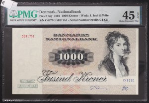 Dänemark, Königreich, Margrethe II. (1972-datum), 1.000 Kronen 1992