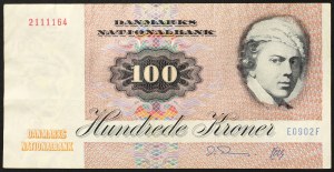 Dánsko, Království, Margrethe II (1972-data), 100 Kroner 1990