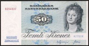 Danemark, Royaume, Margrethe II (1972-date), 50 couronnes 1976
