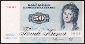 Danemark, Royaume, Margrethe II (1972-date), 50 couronnes 1989
