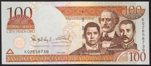 Repubblica Dominicana, 100 Pesos oro 2004