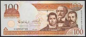 Republika Dominikańska, 100 peso oro 2004