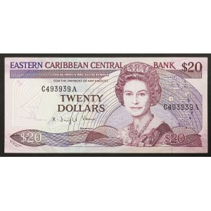 Państwa wschodnich Karaibów (od 1965 r.), Antigua i Barbuda (A), 20 USD b.d. (2000)