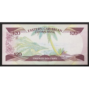 Stati dei Caraibi orientali (1965-data), Antigua e Barbuda (A), 20 dollari n.d. (2000)