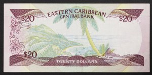 Stati dei Caraibi orientali (1965-data), Antigua e Barbuda (A), 20 dollari n.d. (2000)