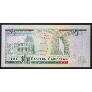 Stati dei Caraibi orientali (1965-data), Antigua e Barbuda (A), 5 dollari n.d. (1993)