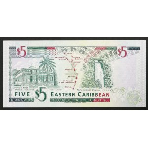 Państwa wschodnich Karaibów (1965-data), Dominika (D), 5 dolarów b.d. (1993)