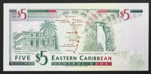 Etats des Caraïbes orientales (1965-date), Dominique (D), 5 dollars s.d. (1993)