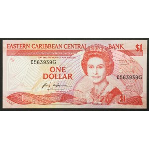 Państwa wschodnich Karaibów (1965-date), Grenada (G), 1 dolar b.d. (1985-88)