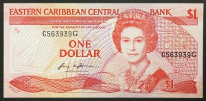 East Caribbean states (1965-date), Grenada (G), 1 Dollar n.d. (1985-88)