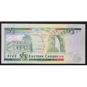 East Caribbean states (1965-date), St.Lucia (L), 5 Dollars n.d. (1993)