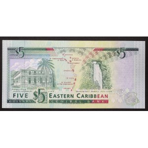 Stati dei Caraibi orientali (1965-data), Santa Lucia (L), 5 dollari n.d. (1993)