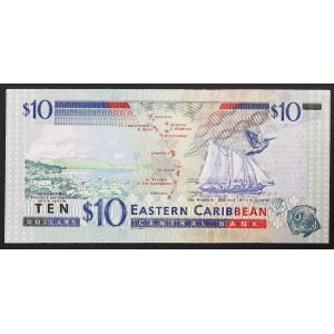 Państwa wschodnich Karaibów (1965-date), St. Vincent i Grenadyny (V), 10 dolarów b.d. (2000)