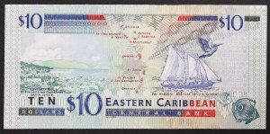 Etats des Caraïbes orientales (1965-date), Saint-Vincent-et-Grenadines (V), 10 dollars s.d. (2000)