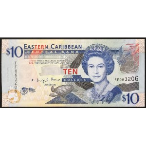 Etats des Caraïbes orientales (1965-date), (Depuis 2008 sans lettres), 10 Dollars s.d. (2008)