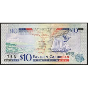 Etats des Caraïbes orientales (1965-date), (Depuis 2008 sans lettres), 10 Dollars s.d. (2008)