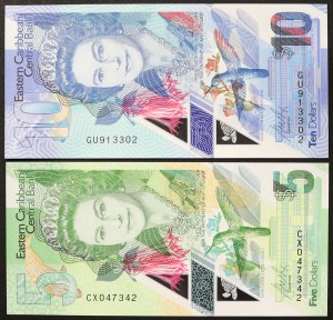 Etats des Caraïbes orientales (1965-date), (A partir de 2008 sans lettres), Lot 2 pcs.