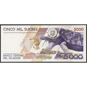 Ecuador, Repubblica (1831-data), 5.000 Sucres 31/01/1995