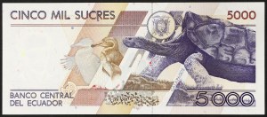 Ecuador, Republic (1831-date), 5.000 Sucres 31/01/1995