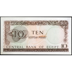 Egypt, Sjednocená arabská republika (1378-1391 AH) (1958-1971 AD), 10 liber 1965