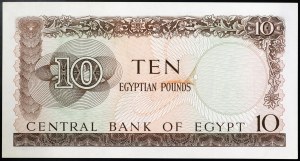 Egypt, Sjednocená arabská republika (1378-1391 AH) (1958-1971 AD), 10 liber 1965