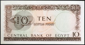 Egypt, United Arab Republic (1378-1391 AH) (1958-1971 AD), 10 Pounds 1965
