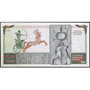 Egypt, Arabská republika (1391-data AH) (1971-data AD), 20 liber 1978